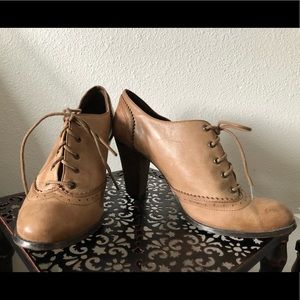 Kimchi Blue Leather Lace-up Heels